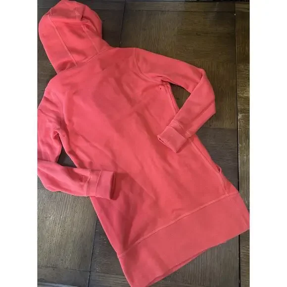 Nike Running Hoodie Women’s Size M Orange Long Cross Zip - Picture 2 of 10